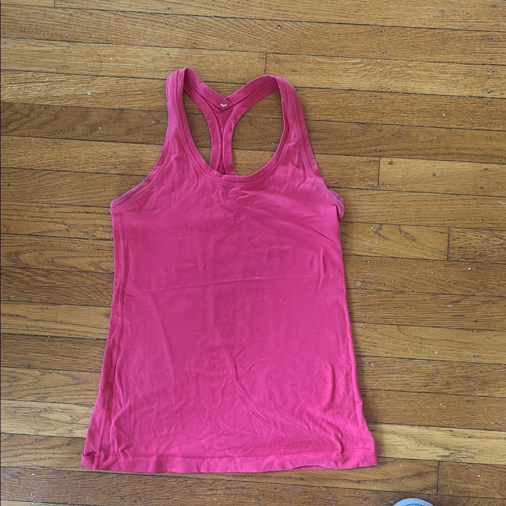 Lululemon Athletica Pink Fitted Backless Tank Top